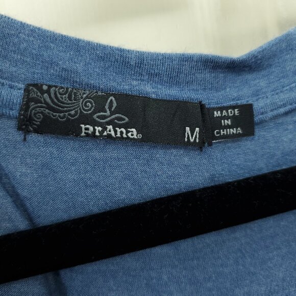 Prana Modal Foundation Ruched Short Sleeve Tee Mini Dress M Blue - Picture 4 of 16